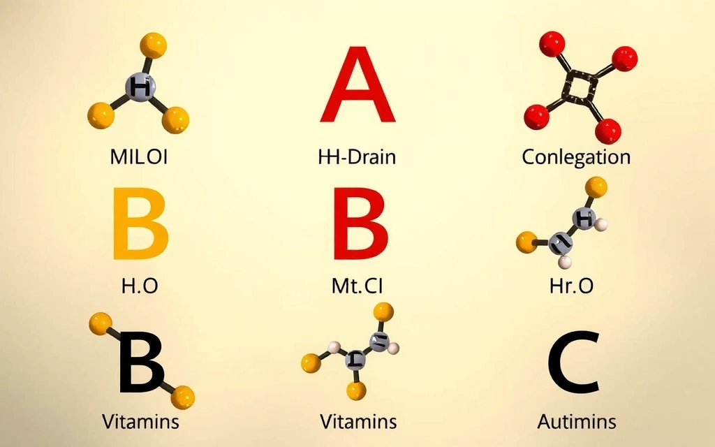 Structuri moleculare de vitamine B
